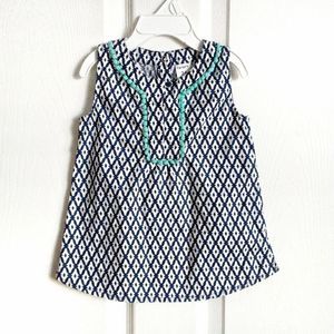 Carter's Pom-Pom Trim Patterned Cotton Tunic
